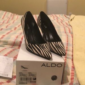 Zebra Aldo high heels